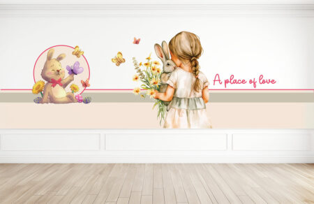 קיר כניסה / מעבר מרהיב משרה רוגע, נעים ורך לעין.