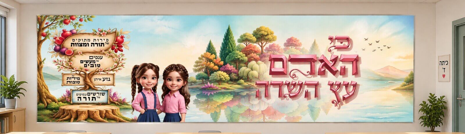 כי האדם - עיצוב קיר לבנות